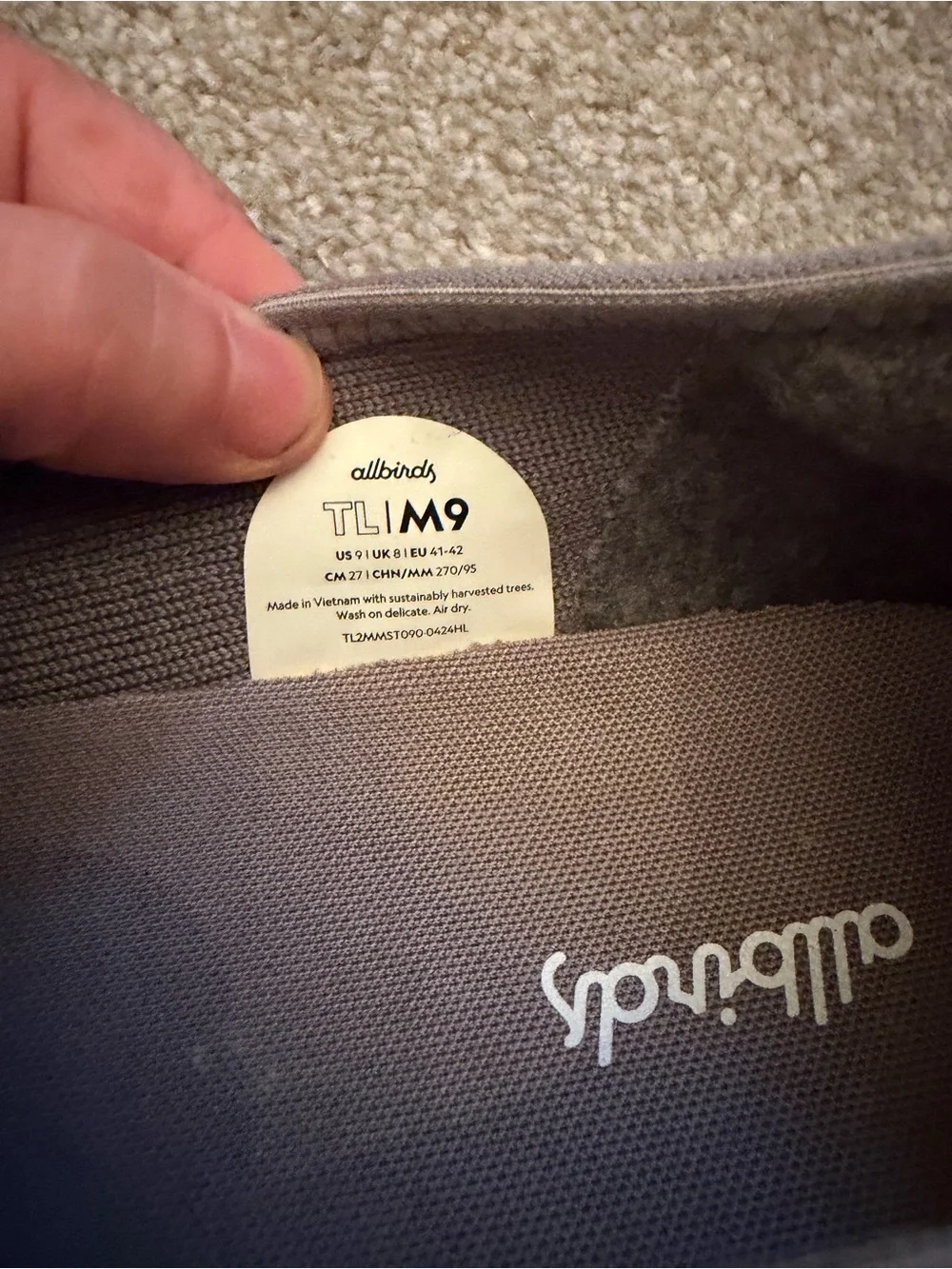 Allbirds Tree Loungers Men’s 9 Gray Slip On Sneakers Eucalyptus Knit Comfort